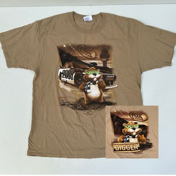 NASCAR Digger T-Shirt Sz XL Fox Sports '09 Double Sided Graphic Chase Authentics - Picture 1 of 12